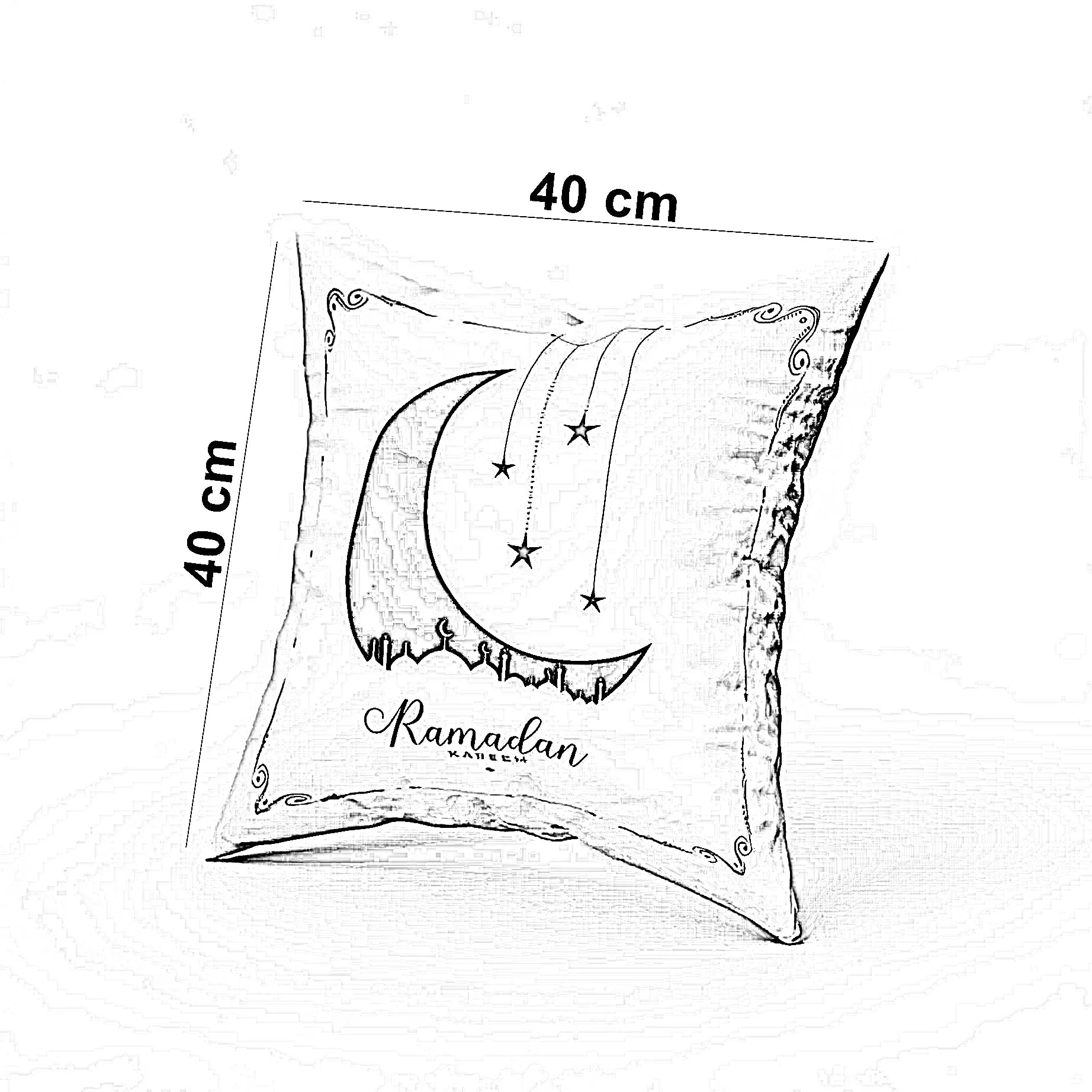 كوشن رمضانية بوليستر، 40*40 سم