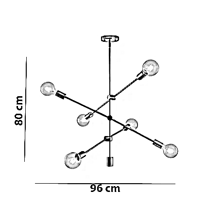 نجفة معدن، 96*80 سم
