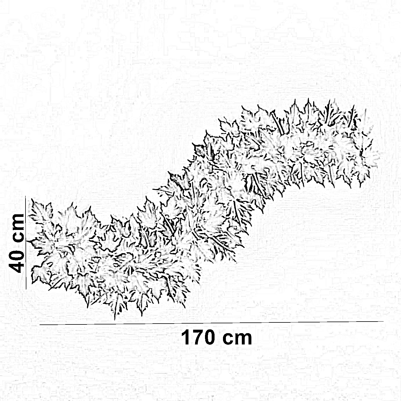 أبليك حائط معدن، 170*40 سم