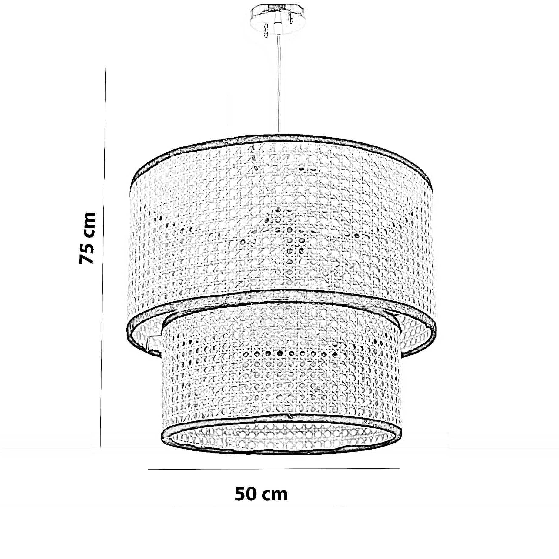 نجفة راتان، 50*75 سم