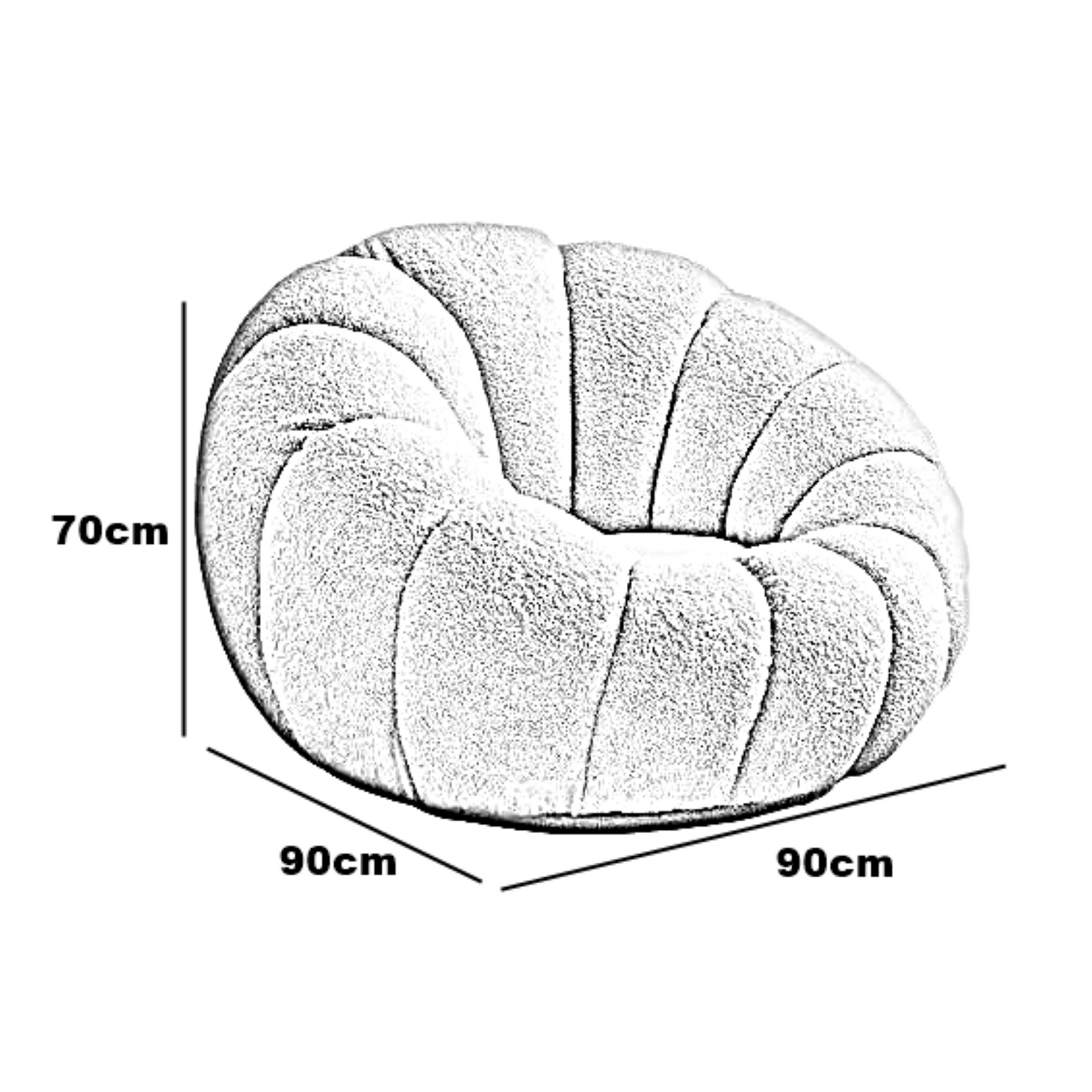 كرسي مع بف خشب طبيعي