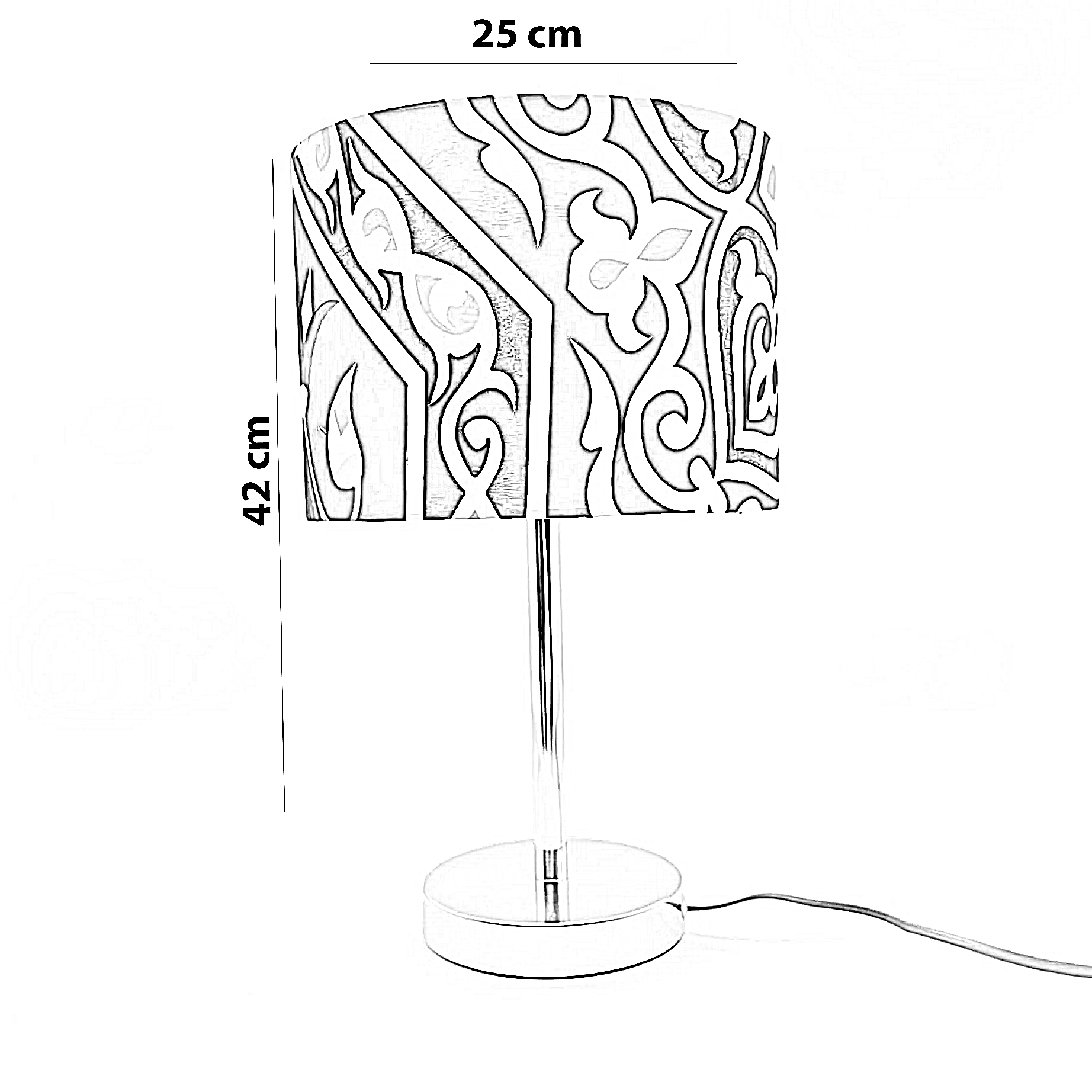 أباجورة رمضانية قماش، 25*42 سم