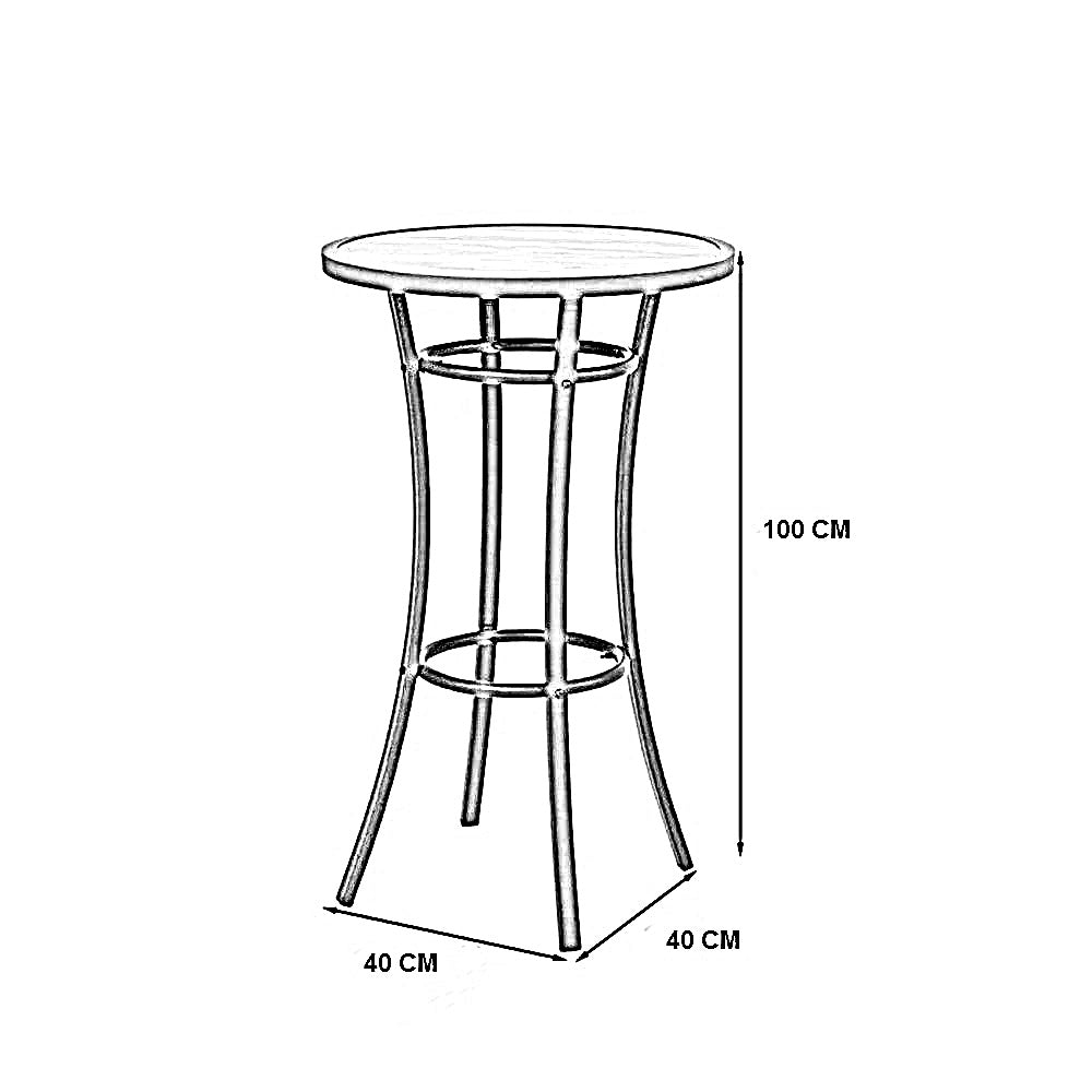 ترابيزة خارجية ستيل، 40*100 سم