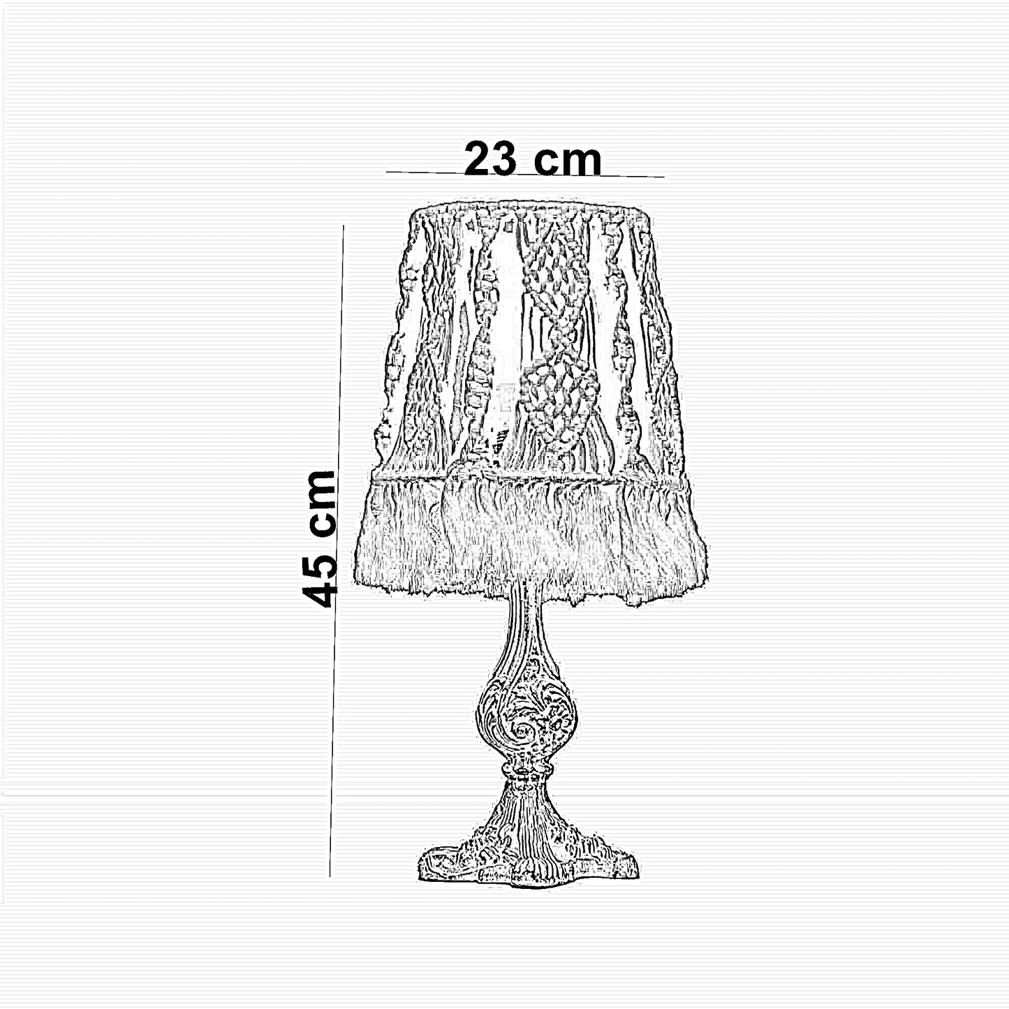 أباجورة ألمنيوم، 23*45 سم