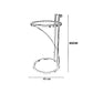 ترابيزة جانبية ستيل بسطح زجاج، 40*40*60 سم
