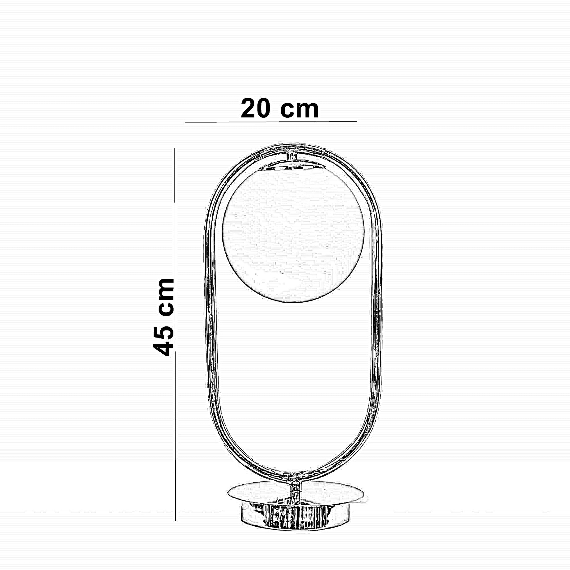 أباجورة معدن، 20*45 سم