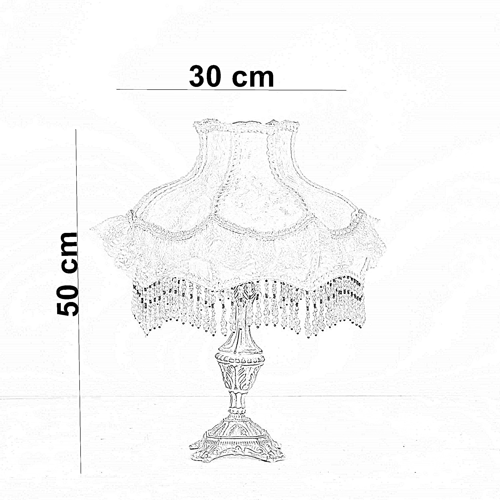 أباجورة ألمنيوم، 30*50 سم
