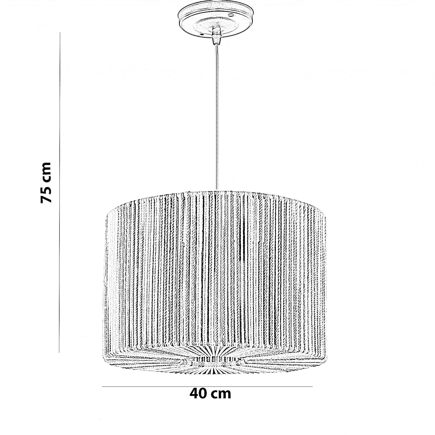 نجفة مكرمية، 40*75 سم