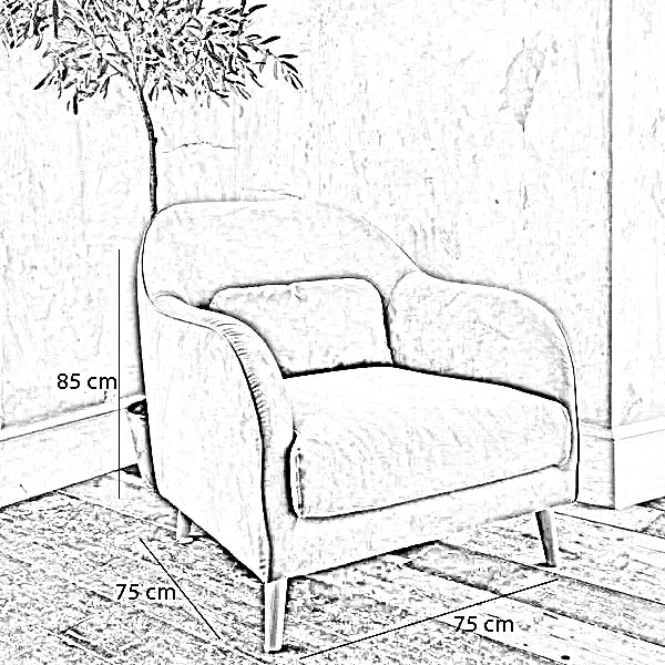 كرسي خشب زان، 75*75*85 سم