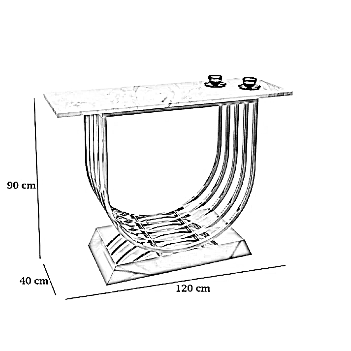 كونسول بسطح رخام، 120*40*90 سم