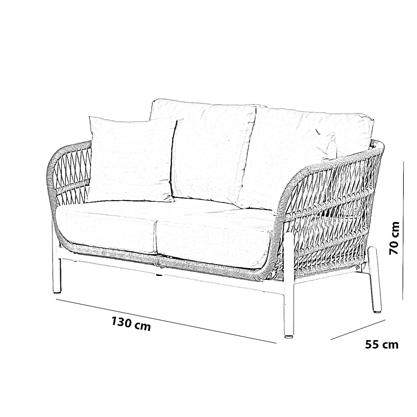 طقم خارجي ستيل و دوبار، 4 قطع