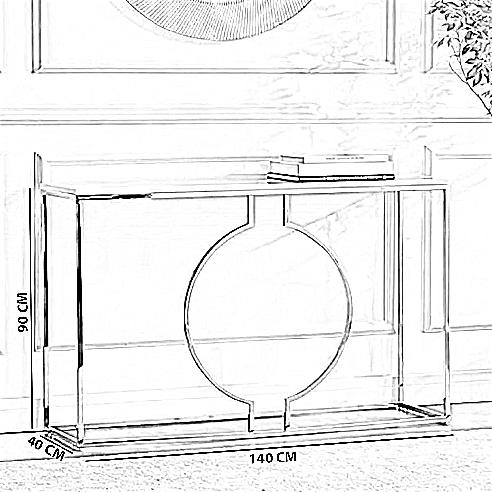كونسول معدن، 140*40*90 سم