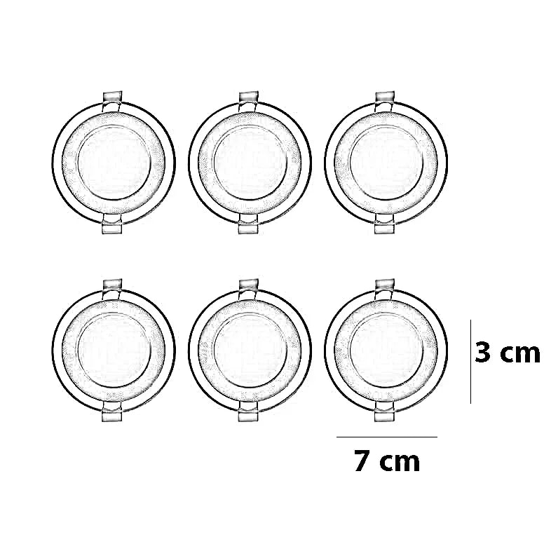 سبوت بلاستيك، 7*3 سم - 6 قطع