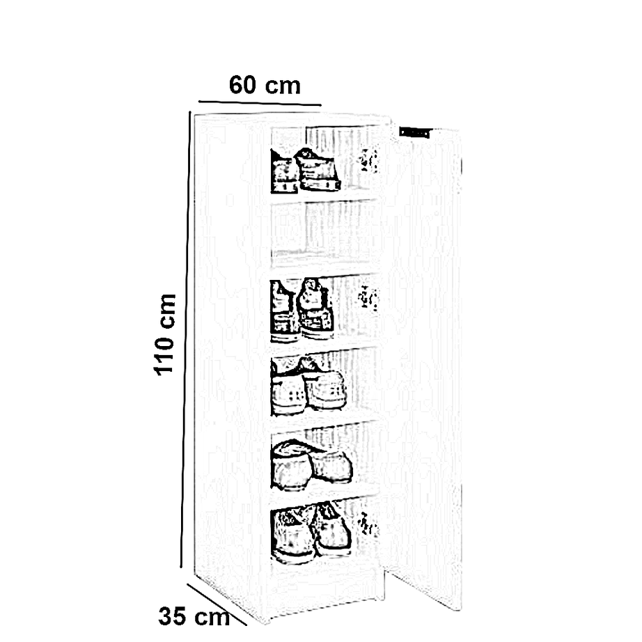جزامة خشب ام دي اف، 60*35*110 سم