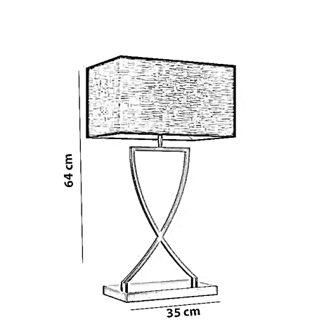 أباجورة مكتب معدن، 35*64 سم