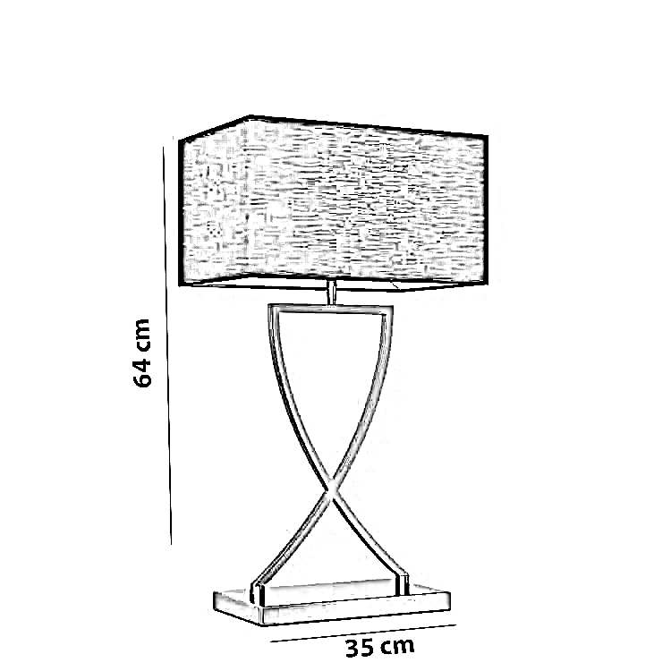 أباجورة مكتب معدن، 35*64 سم