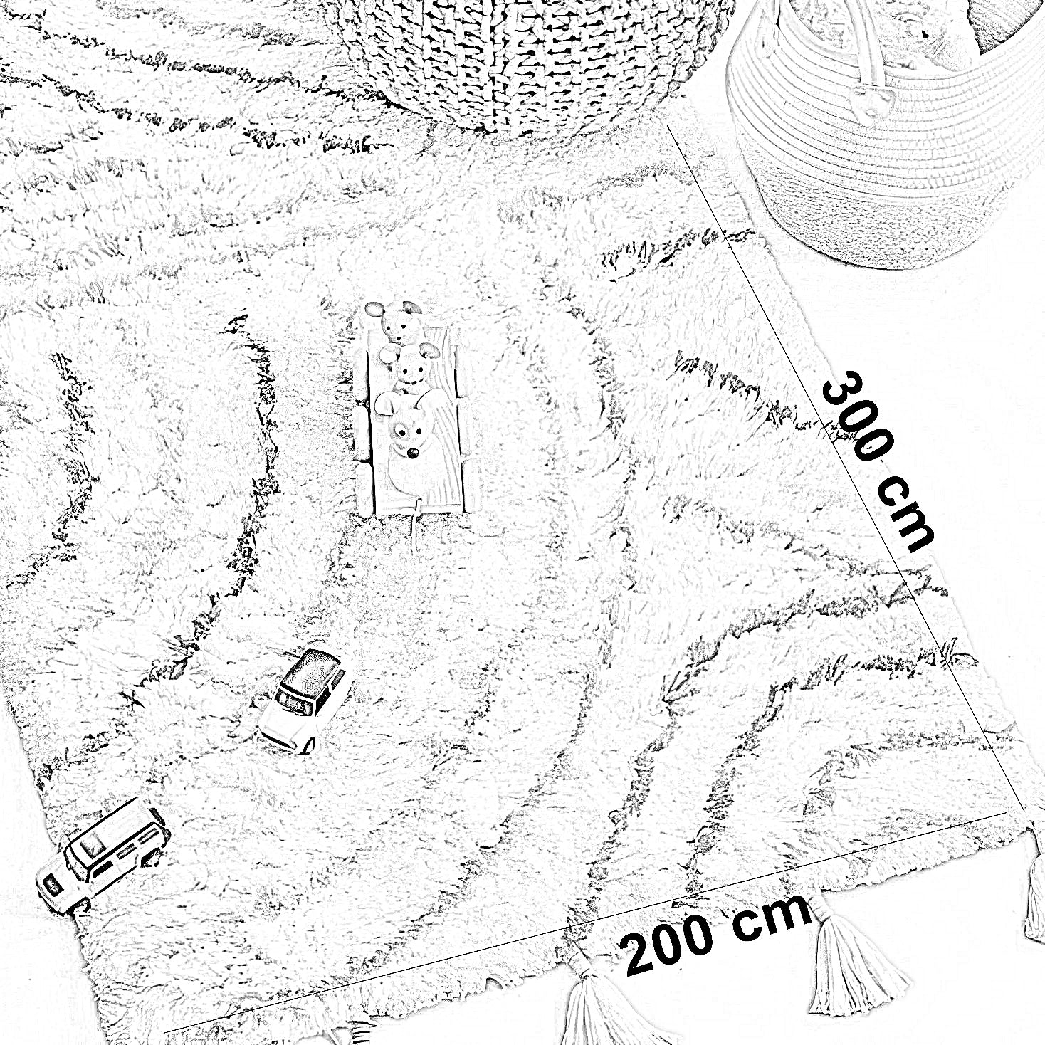 سجادة صوف، 200*300 سم