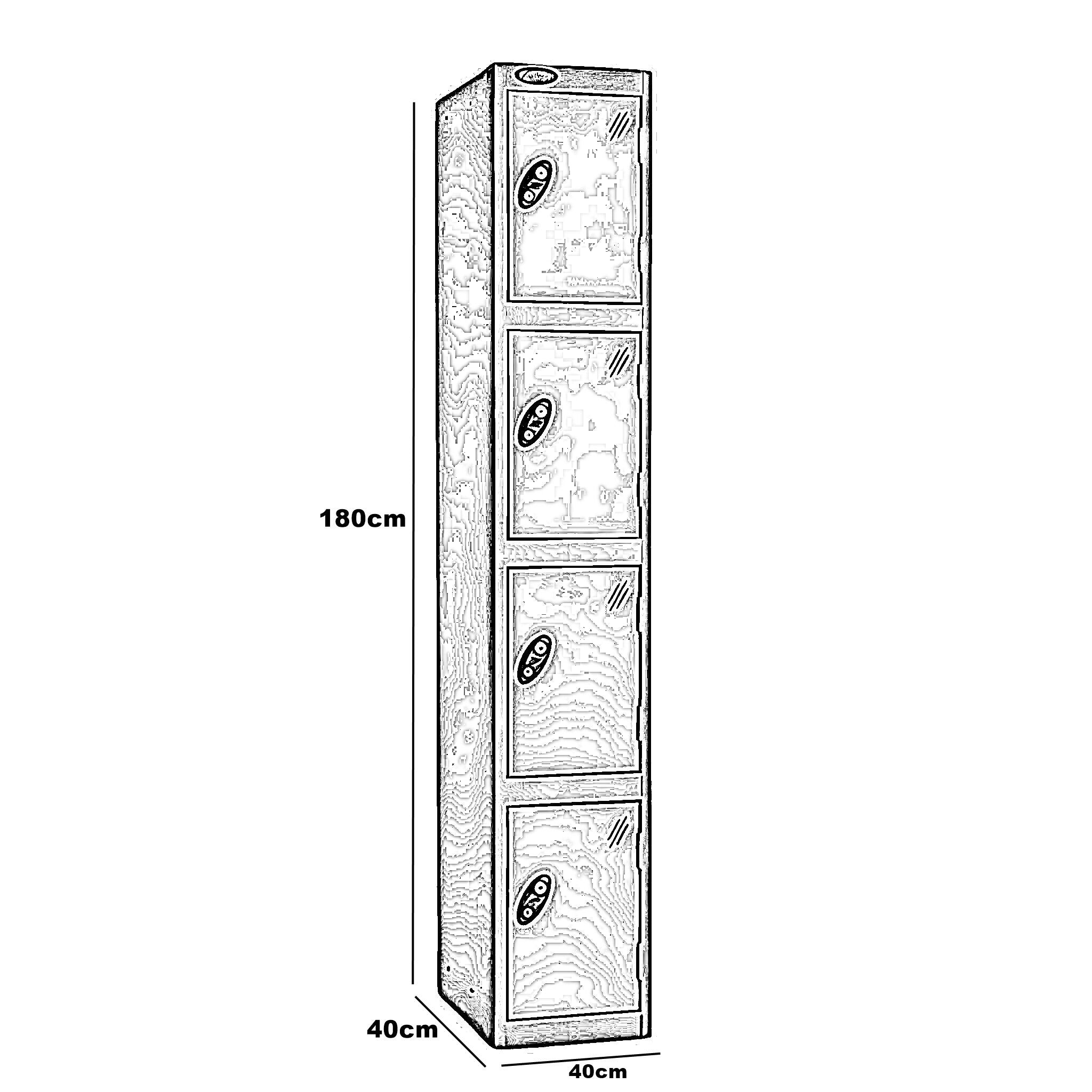 وحدة تخزين معدن، 40*40*180 سم