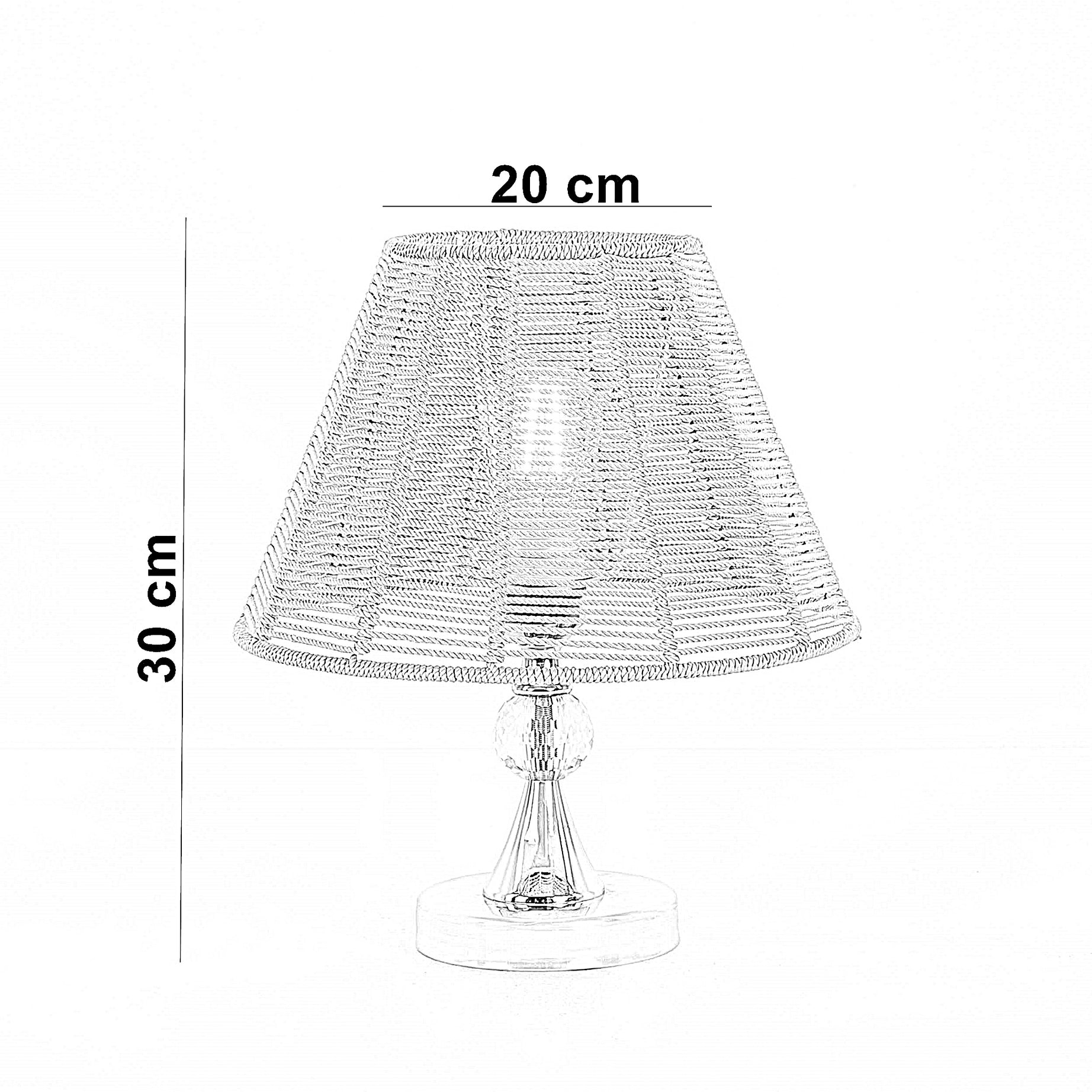أباجورة معدن، 20*30 سم