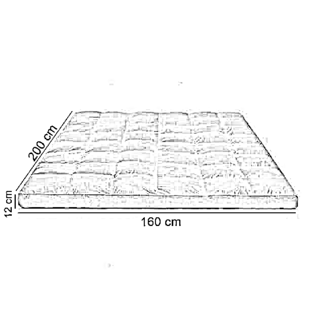 مرتبة تطرية فايبر، 200*160*12 سم