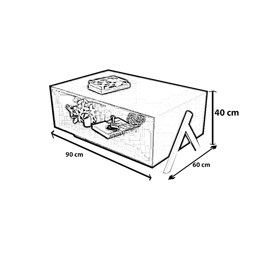 ترابيزة قهوة ام دي اف، 90*60*40 سم