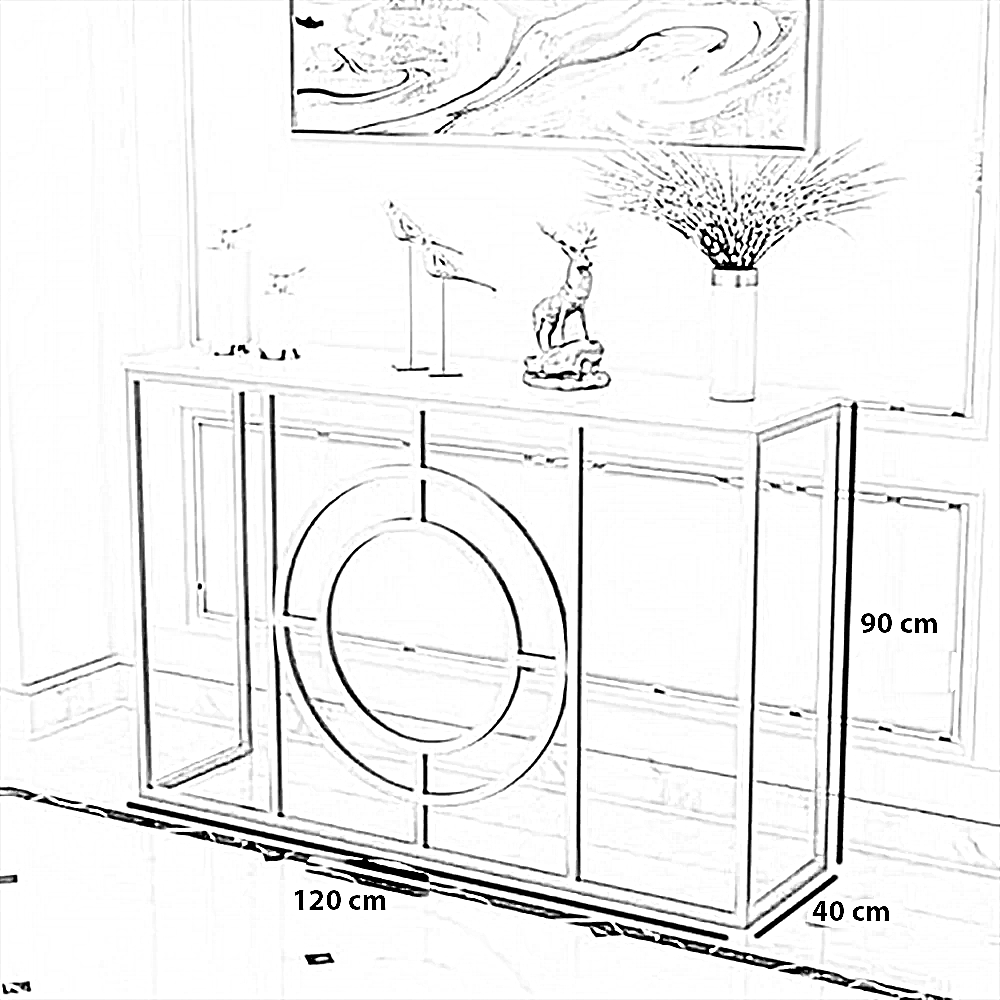كونسول معدن، 120*40*90 سم