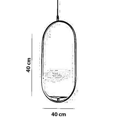 نجفة معدن و زجاج، 40*40 سم