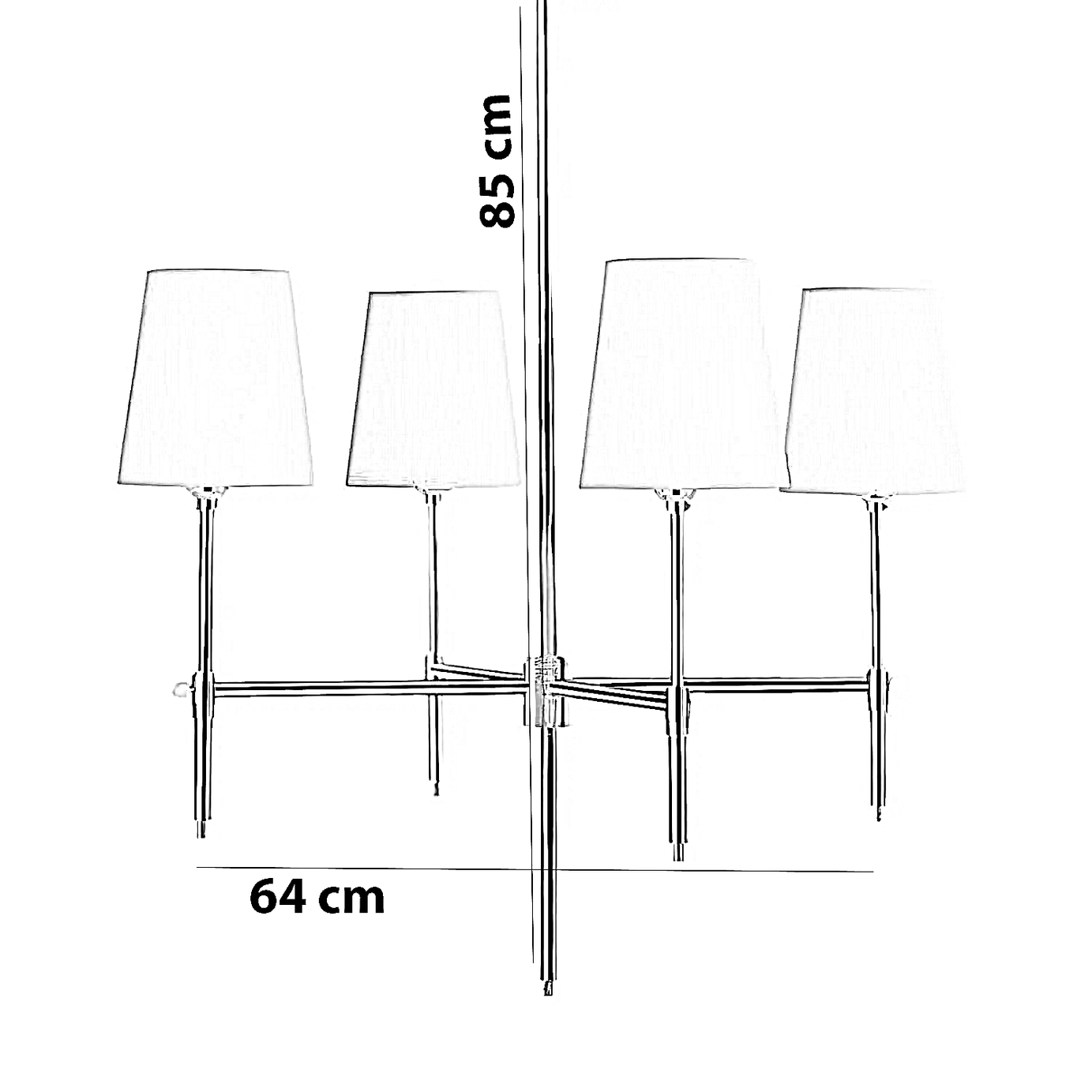 نجفة معدن، 64*85 سم