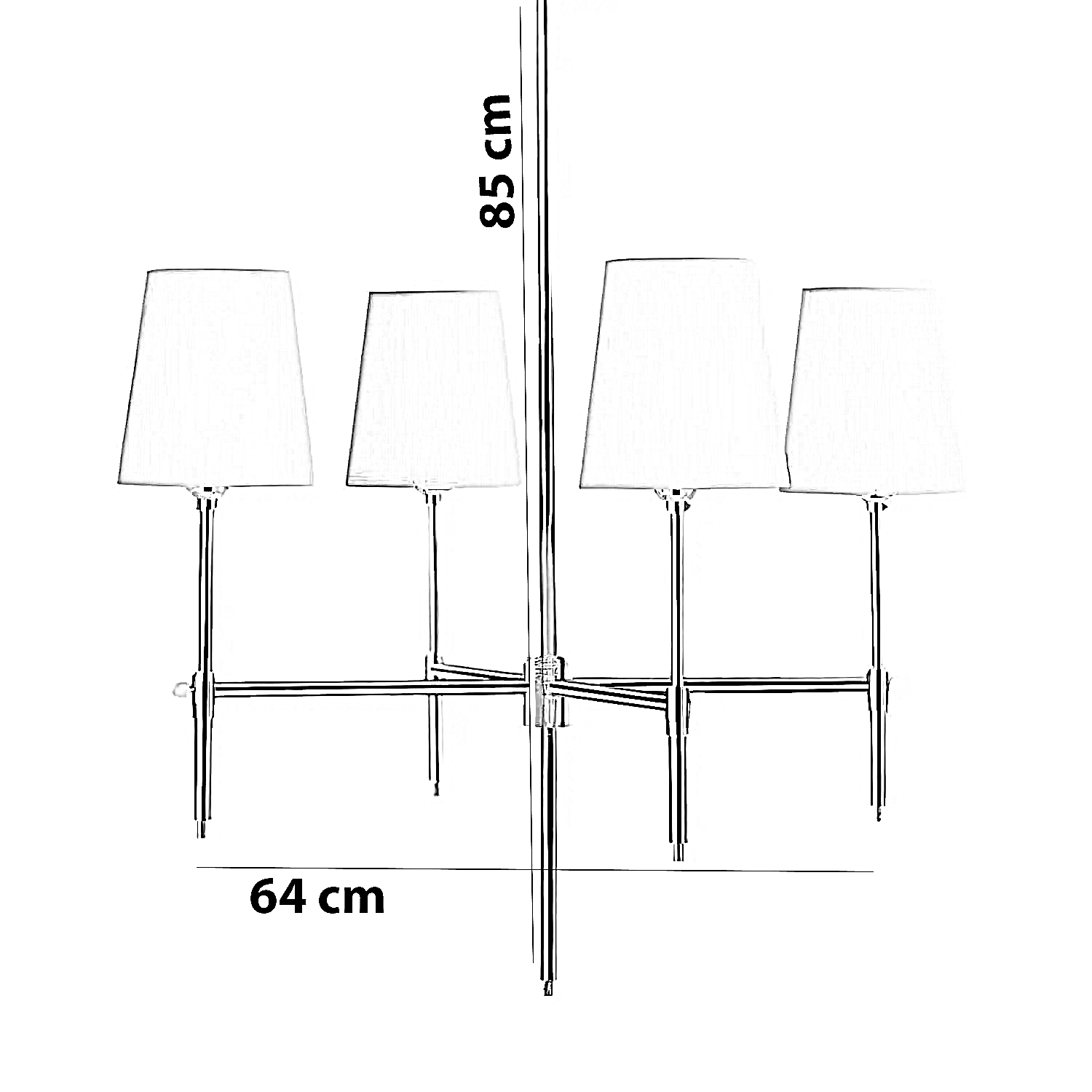 نجفة معدن، 64*85 سم