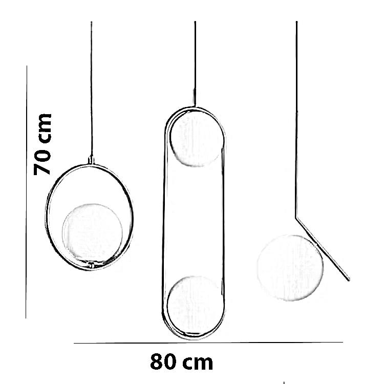 نجفة معدن، 80*70 سم