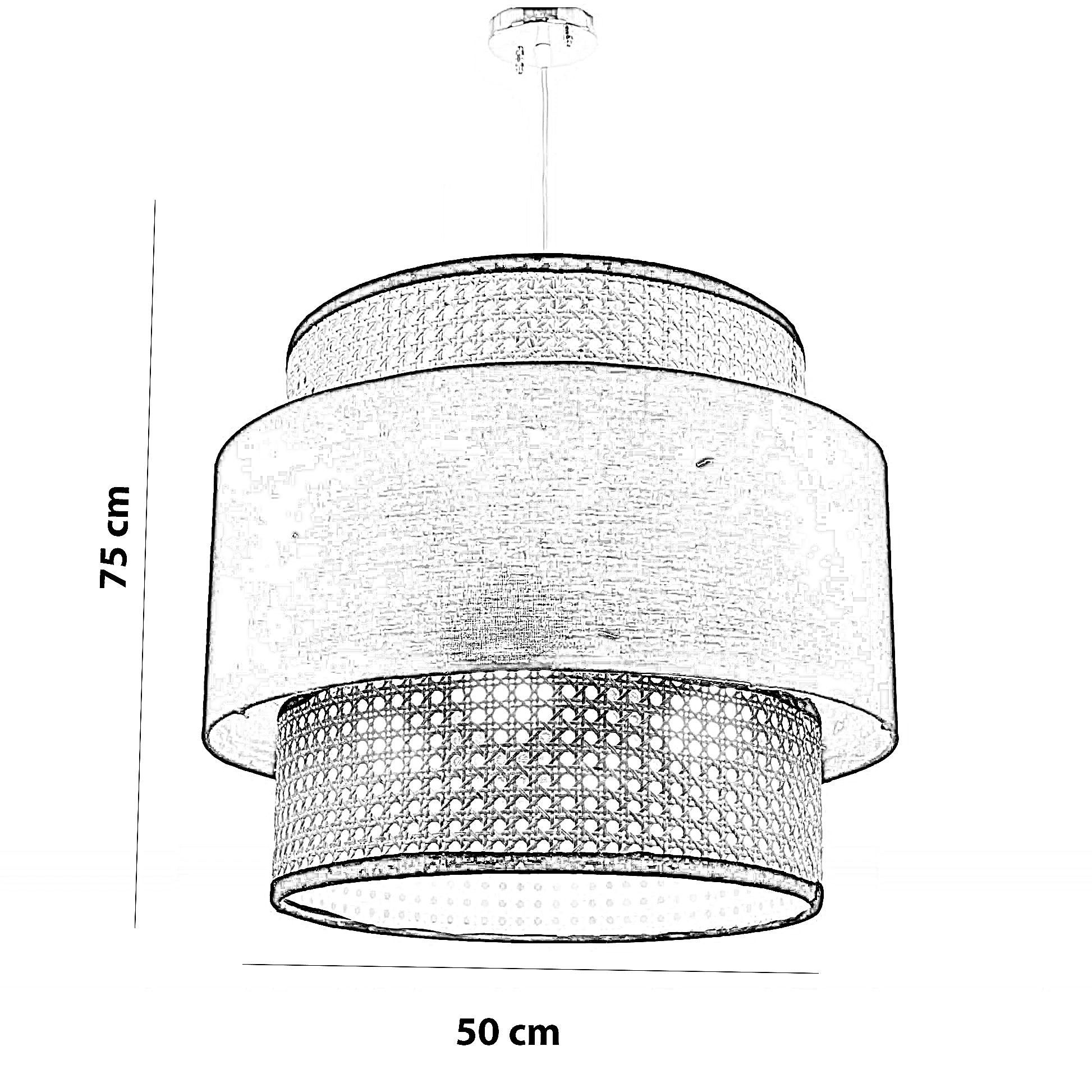 نجفة راتان، 50*75 سم