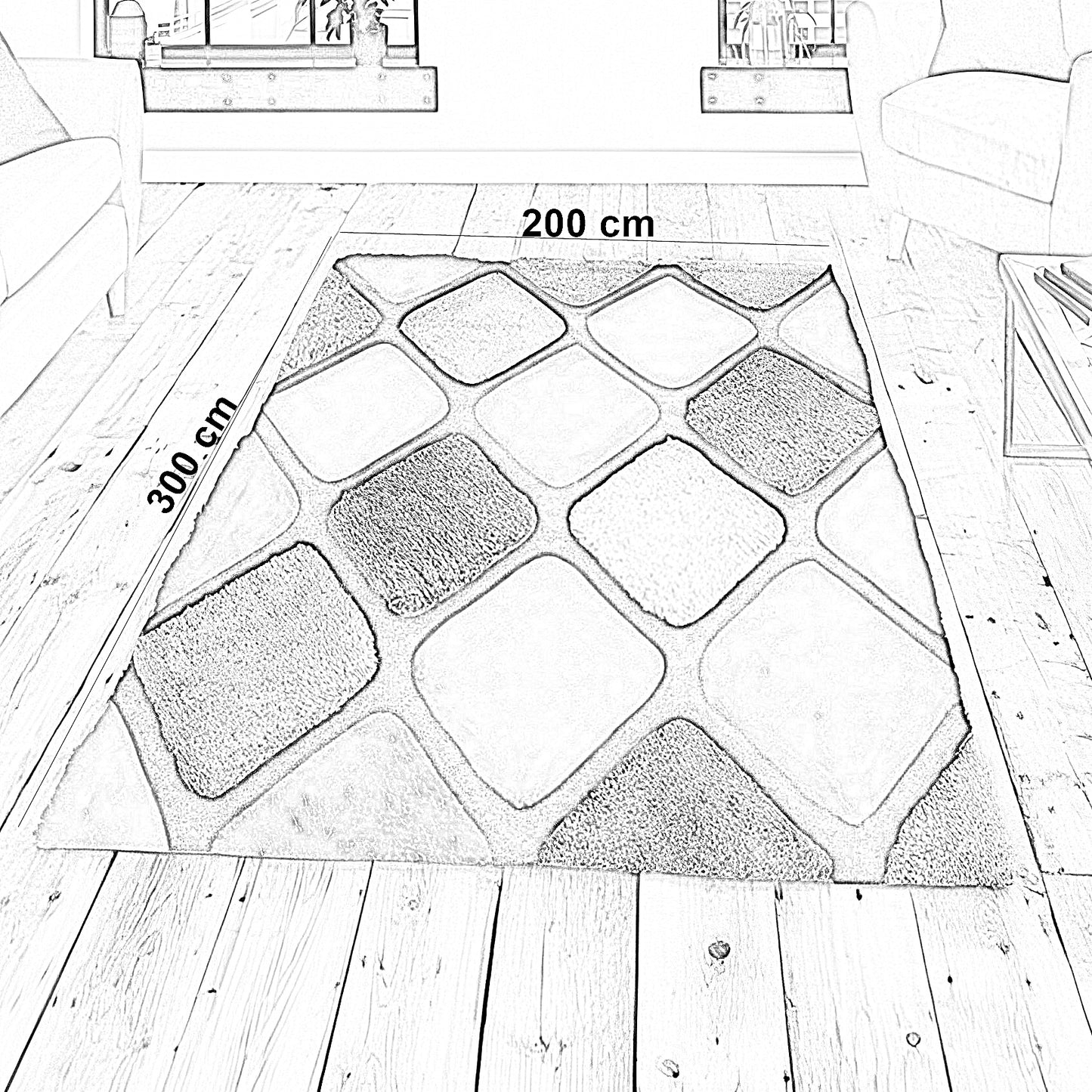 سجادة قطن و حرير، 200*300 سم