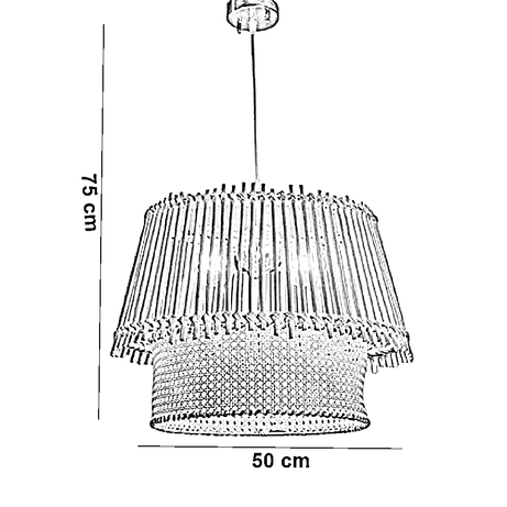 نجفة راتان، 50*75 سم