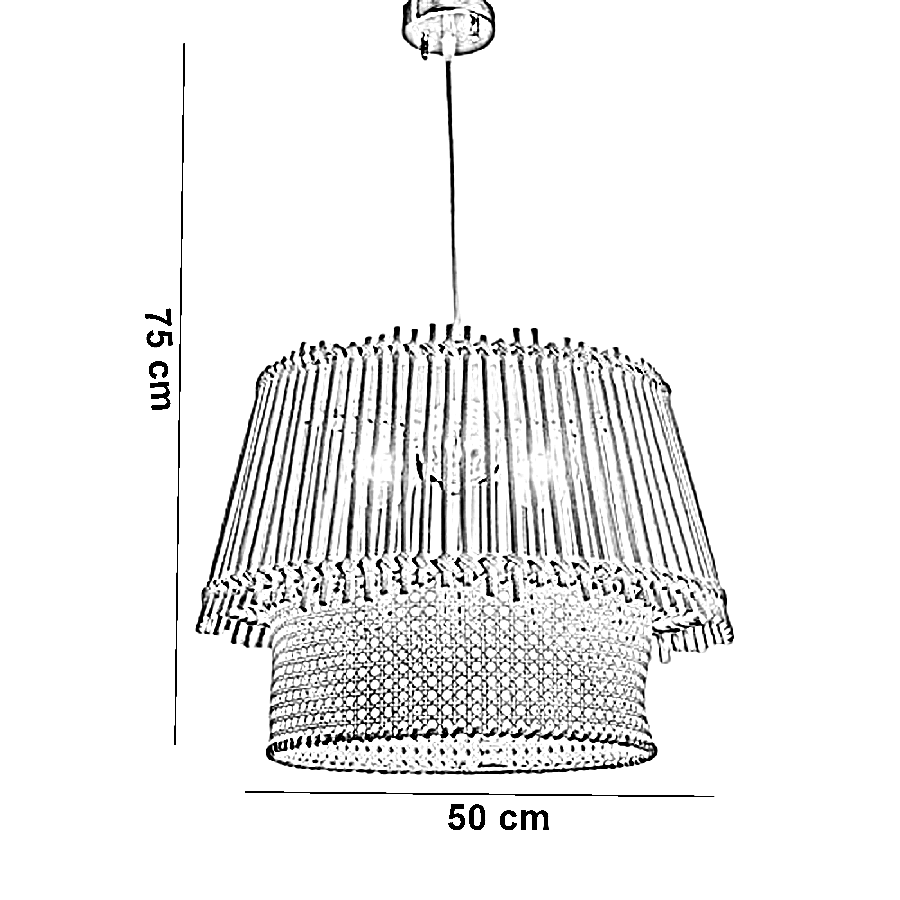 نجفة راتان، 50*75 سم