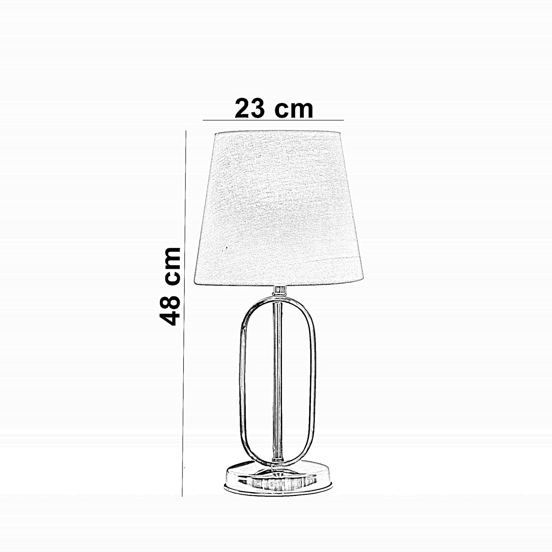أباجورة معدن، 23*48 سم