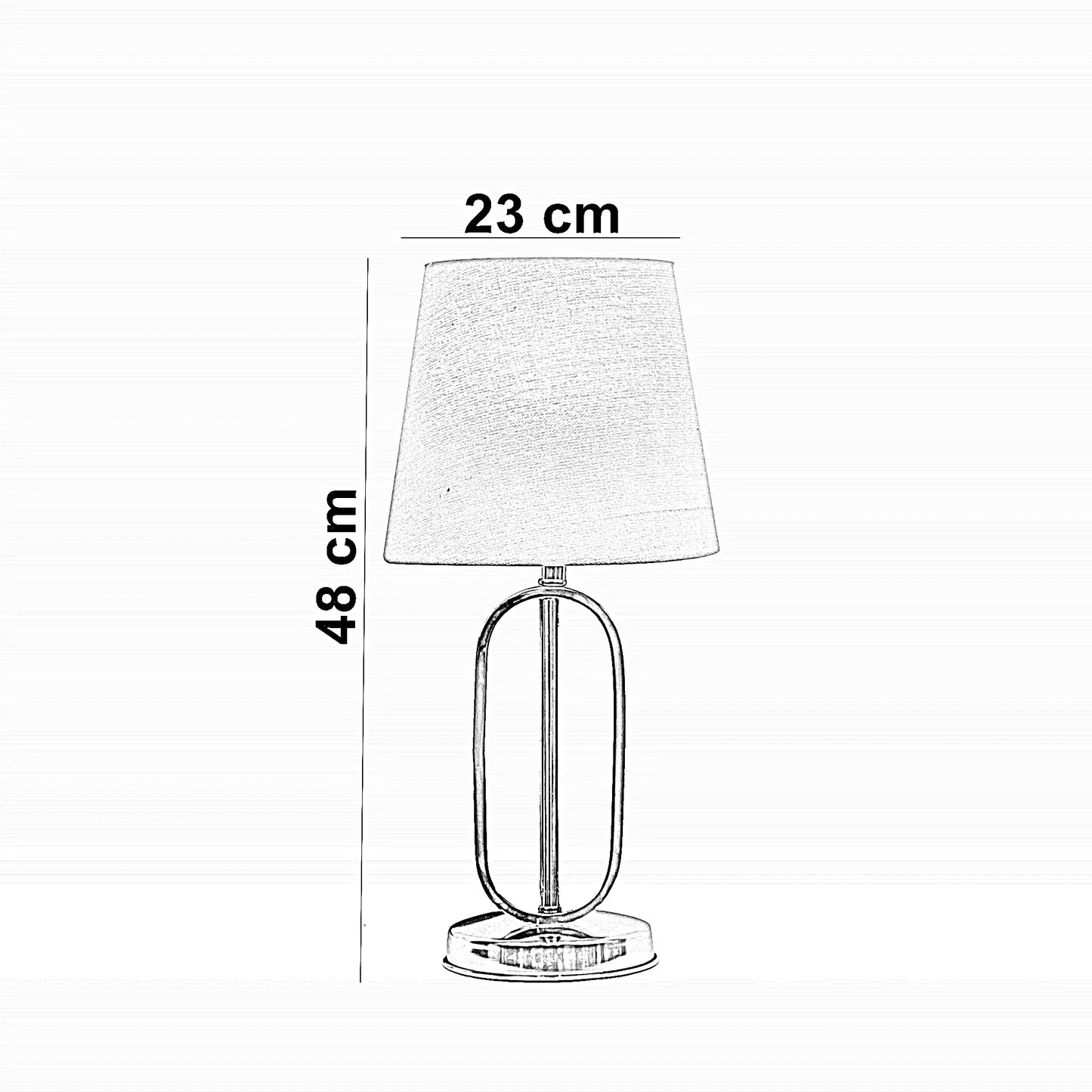 أباجورة معدن، 23*48 سم