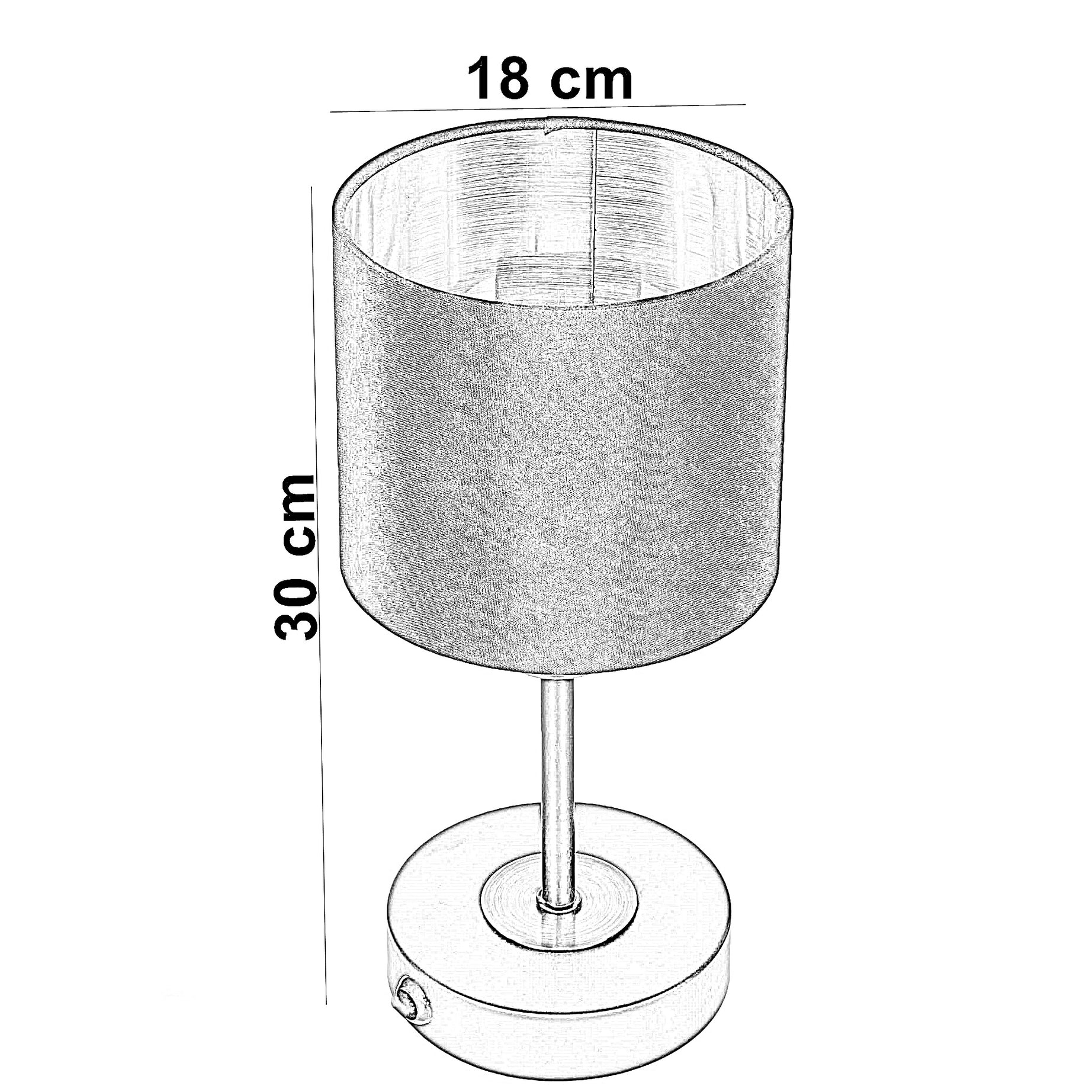 أباجورة معدن، 18*30 سم