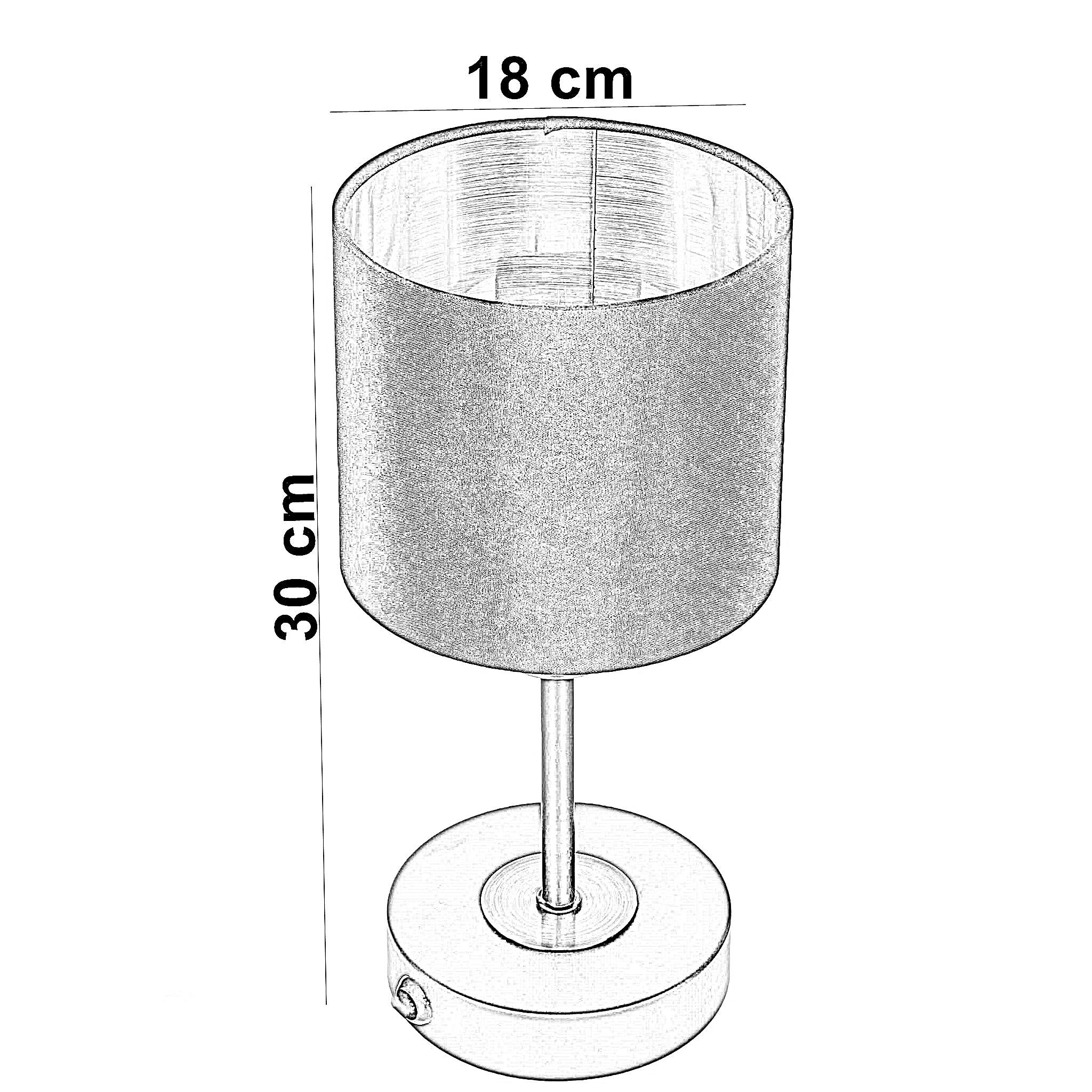أباجورة معدن، 18*30 سم