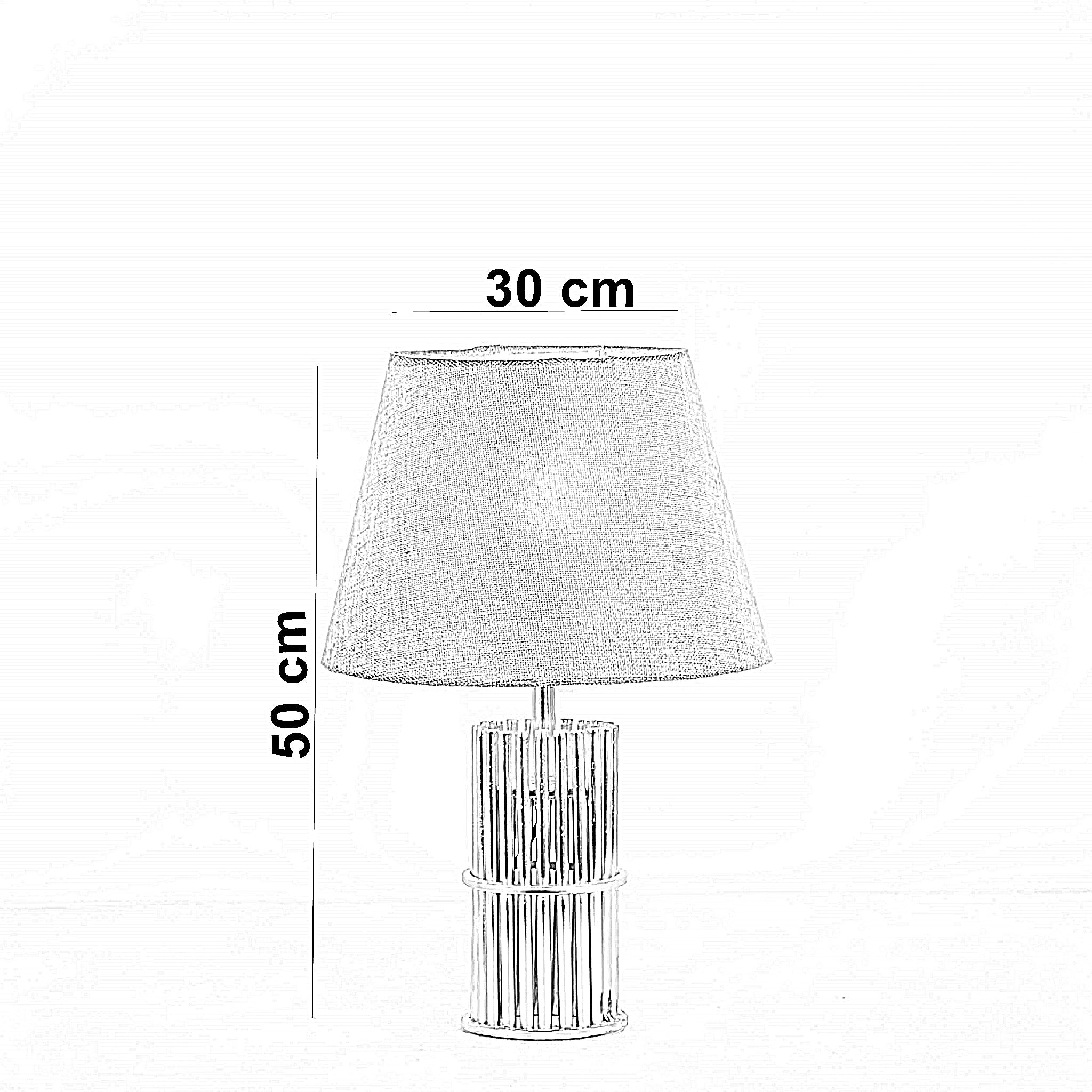 أباجورة خشب زان، 30*50 سم