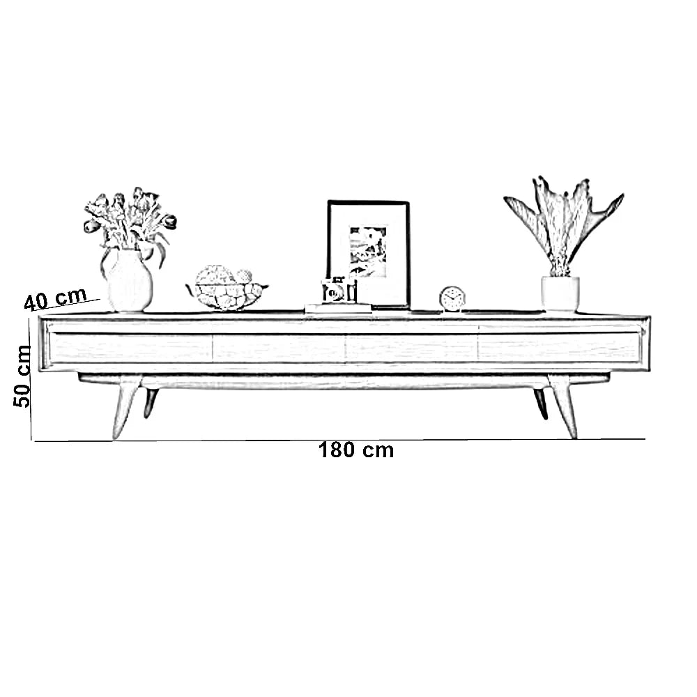 ترابيزة تليفزيون خشب كونتر، 180*40*50 سم