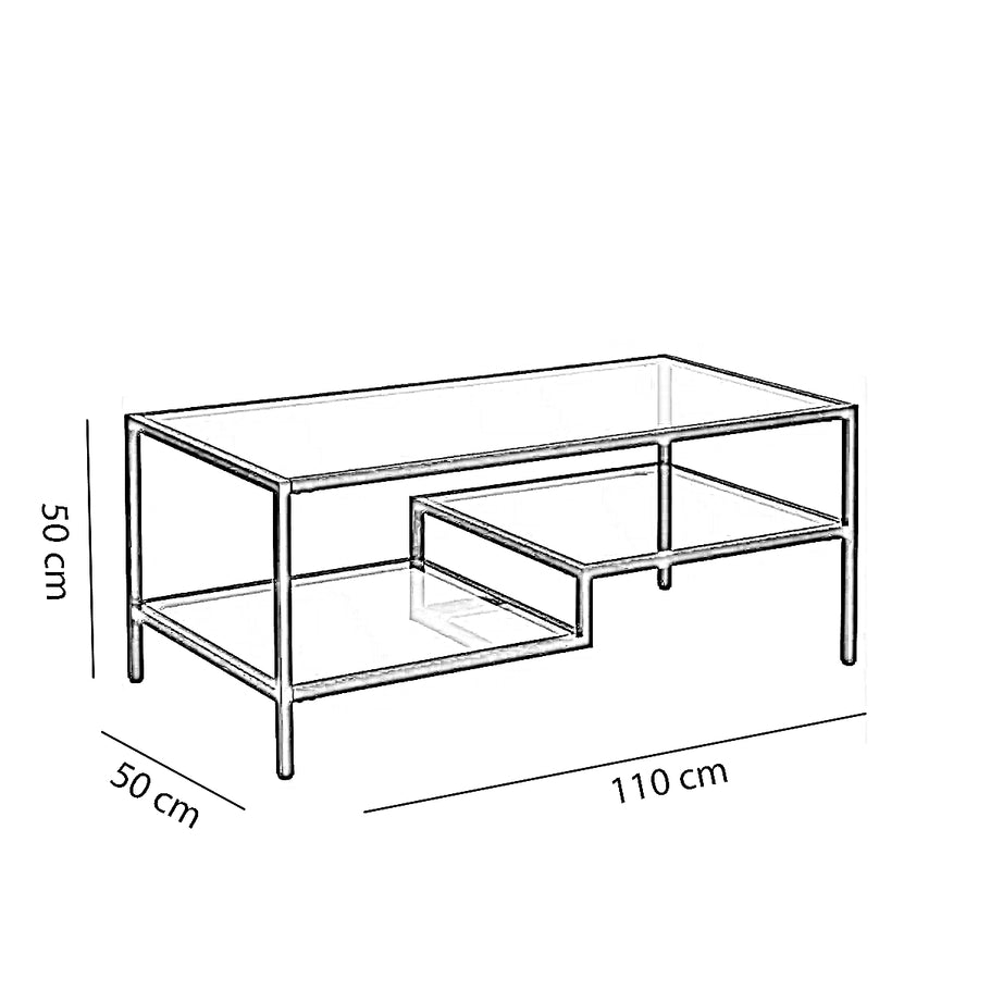 ترابيزة قهوة معدن، 110*50*50 سم