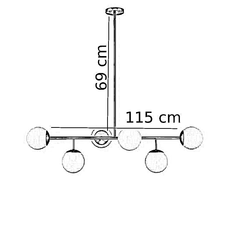 نجفة ستيل، 115*69 سم
