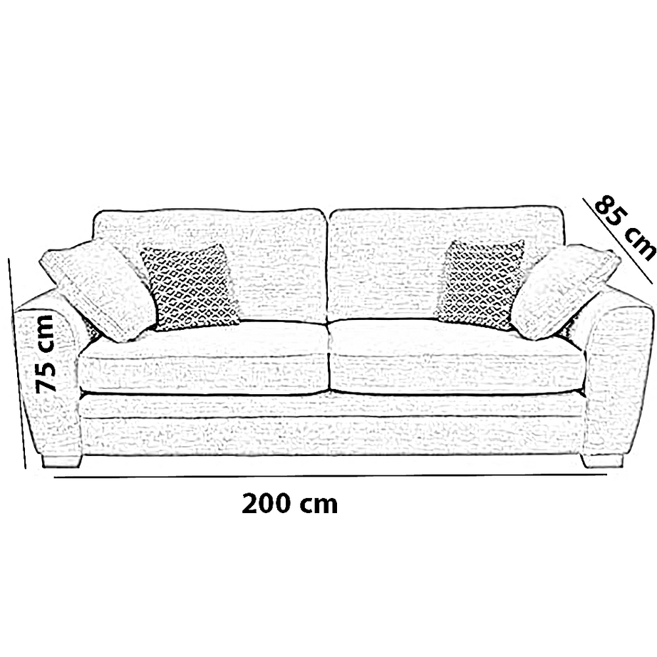 كنبة خشب زان، 200*85*75 سم