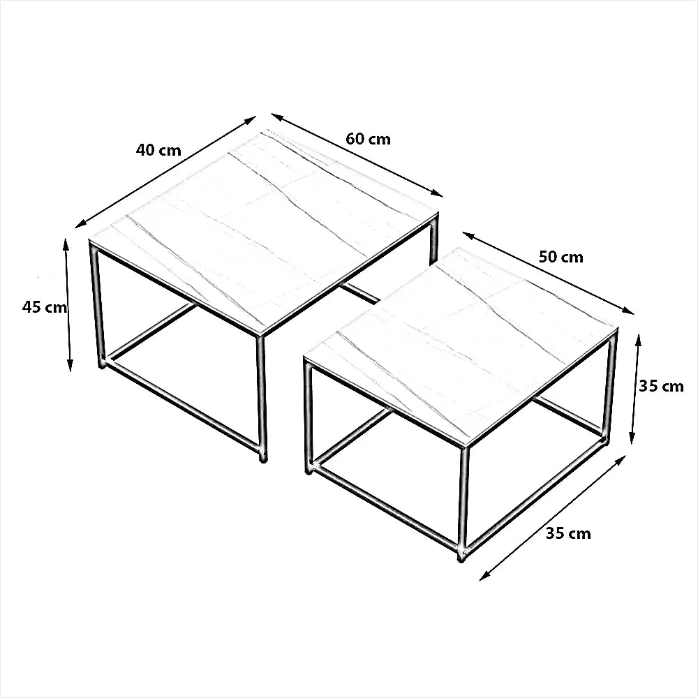 طقم ترابيزة قهوة سيل، قطعتين