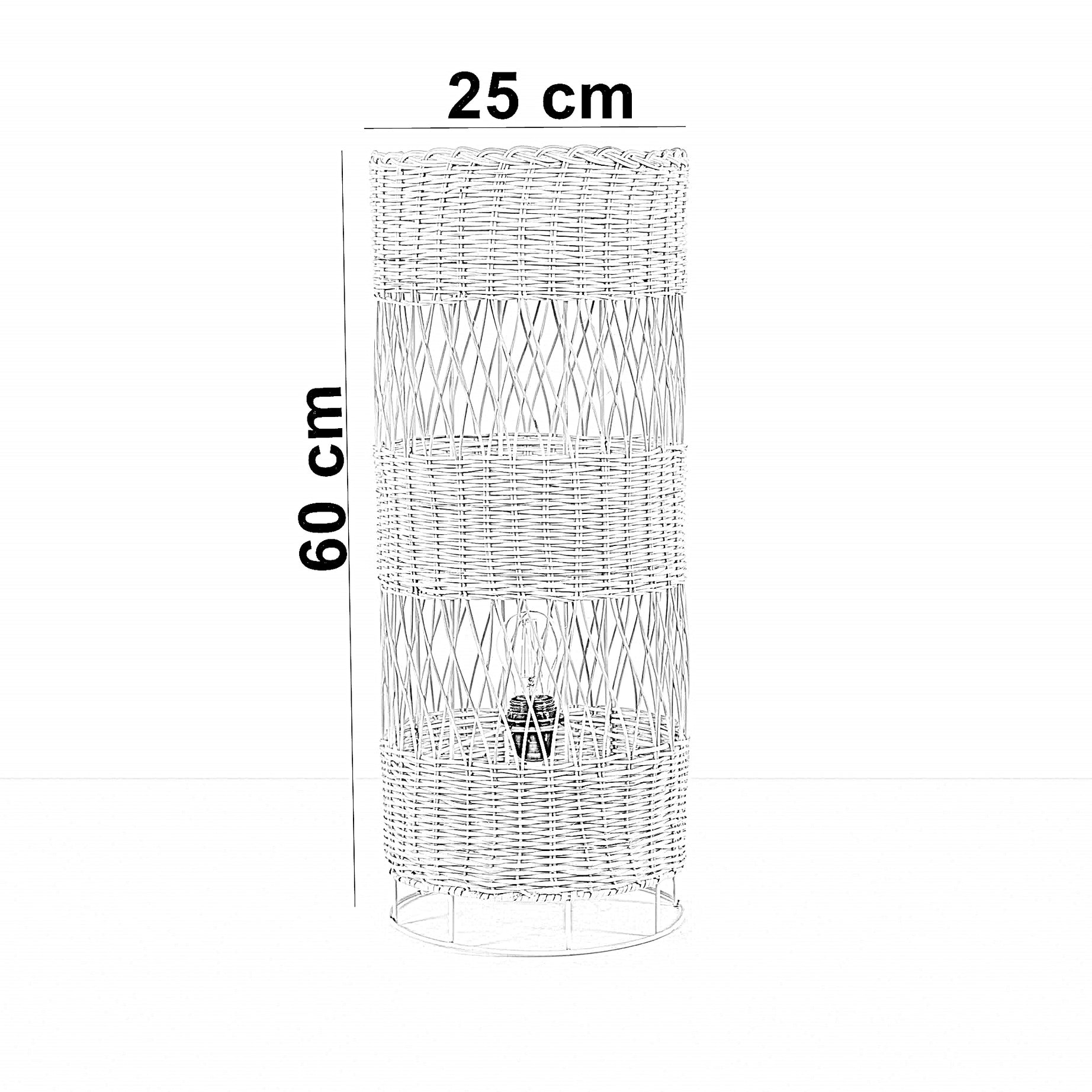 أباجورة أرضية خيزران، 25*60 سم