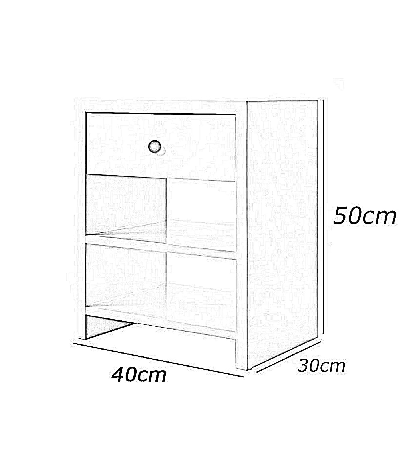 كومود خشب ام دي اف، 40*30*50 سم