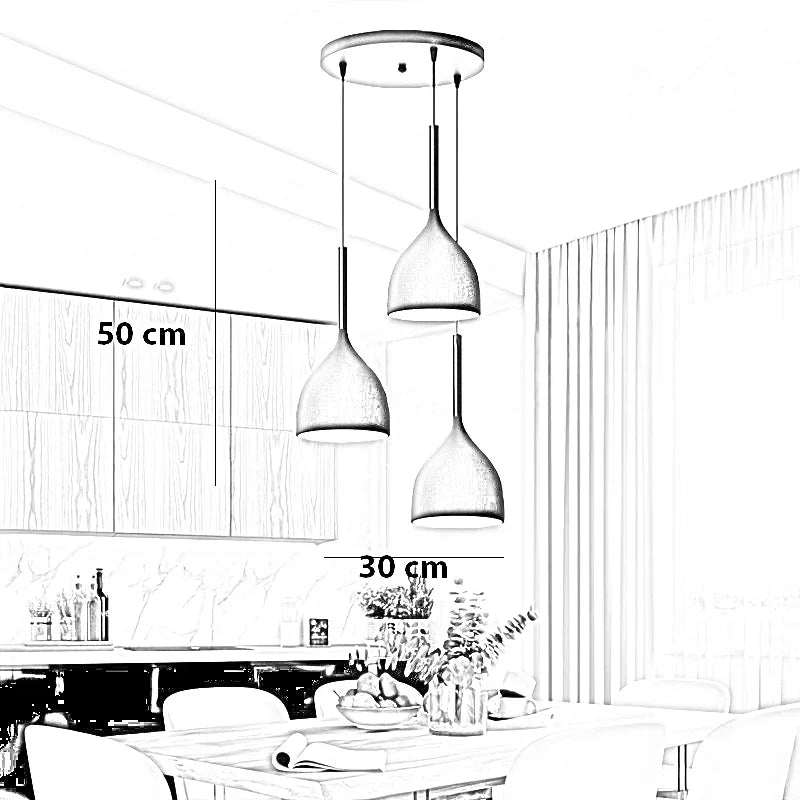 نجفة الومنيوم، 30*50 سم