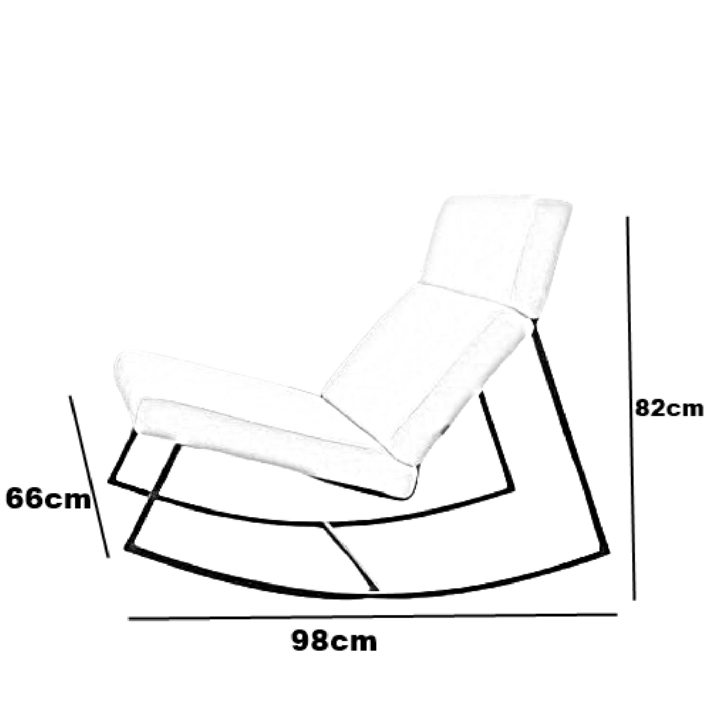 كرسي استرخاء هزاز 66*98*82 سم