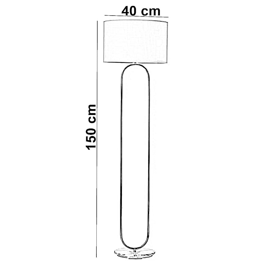 أباجورة أرضية معدن و رخام، 40*150 سم