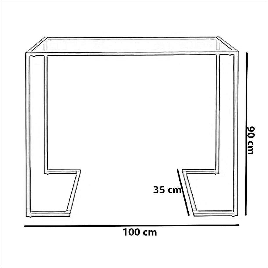 كونسول معدن، 100*35*90 سم